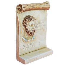 Load image into Gallery viewer, Sophocles small relief with Quote - Tragedy - Oedipus Antigone - Ancient Theater