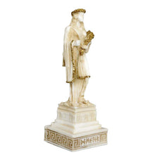 Load image into Gallery viewer, Demeter Alabaster aged small statue - Greek Goddess of Agriculture and Harvest