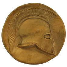 Load image into Gallery viewer, Spartan helmet Bronze Desk Presse Papier - Paperweight - Spartans warrior shield