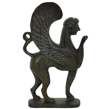 Load image into Gallery viewer, Sphinx mini bronze statue sculpture - Guardian of sacred places - Ancient Greek