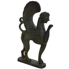 Load image into Gallery viewer, Sphinx mini bronze statue sculpture - Guardian of sacred places - Ancient Greek