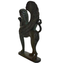 Load image into Gallery viewer, Sphinx mini bronze statue sculpture - Guardian of sacred places - Ancient Greek