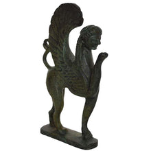 Load image into Gallery viewer, Sphinx mini bronze statue sculpture - Guardian of sacred places - Ancient Greek