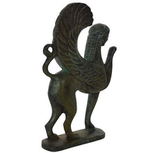 Load image into Gallery viewer, Sphinx mini bronze statue sculpture - Guardian of sacred places - Ancient Greek