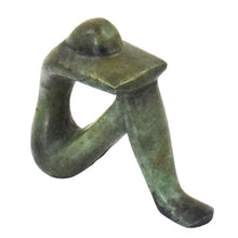 Load image into Gallery viewer, Cycladic Bronze contemplation figurine - Ancient Modern Art Abstract Simplicity