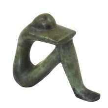Load image into Gallery viewer, Cycladic Bronze contemplation figurine - Ancient Modern Art Abstract Simplicity