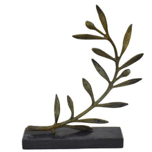 Load image into Gallery viewer, Bronze Olive Branch on Marble Base - Ancient Greek Olympic Games Prize