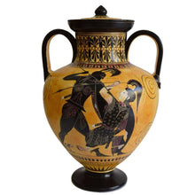 Load image into Gallery viewer, Achilles and Penthesileia Amphora Vase by Exekias painter - British Museum