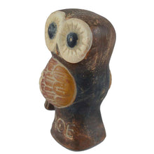 Load image into Gallery viewer, Athenian Owl of wisdom mini clay statue - Goddess Athena - Protector of Athens