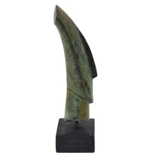 Load image into Gallery viewer, Cycladic Bronze Head on marble base - Ancient Greek Abstract Art statue