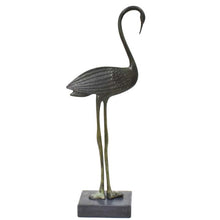 Load image into Gallery viewer, Stork Bronze statue sculpture - Symbol of Family Fidelity and Romance - Healing