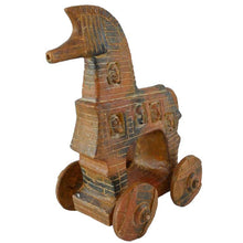 Load image into Gallery viewer, Trojan horse clay statue sculpture - Greek Mythology - Homer iliad war - Odyssey