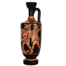 Load image into Gallery viewer, Trojan War small Lekythos Vase - Achilles Hector Menelaos Paris Mythical battle