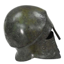Load image into Gallery viewer, Corinthian small bronze helmet with snakes - Hoplite soldier infantry