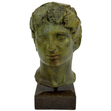Load image into Gallery viewer, Dionysus Bacchus bronze bust statue - God of Wine Ritual Madness and ecstasy