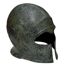 Load image into Gallery viewer, Cretan pure bronze helmet with Pegasus carvings - Minoan Period Hoplite soldiers