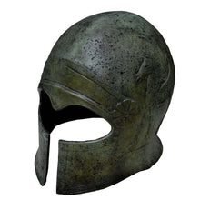 Load image into Gallery viewer, Cretan pure bronze helmet with Pegasus carvings - Minoan Period Hoplite soldiers