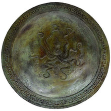Load image into Gallery viewer, Ancient Greek Bronze shield with Octopus carving - Hoplite soldier weapon