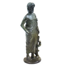 Load image into Gallery viewer, Asclepius God of Medicine Bronze small statue - Rod with Snake - Asclipios