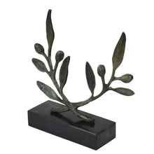 Load image into Gallery viewer, Bronze Olive Branch on Marble Base - Ancient Greek Olympic Games Trophy