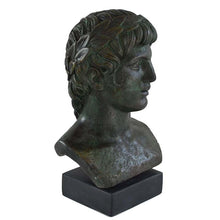 Load image into Gallery viewer, Apollo Bust with bronze color effect - God of light sun music and poetry