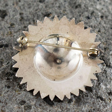 Load image into Gallery viewer, Byzantine Silver Brooch With Emerald - High Quality Item