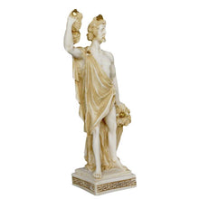 Load image into Gallery viewer, Dionysus Alabaster aged statue sculpture - Dionysos Bacchus God of wine ecstasy