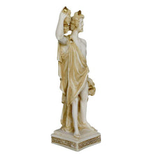 Load image into Gallery viewer, Dionysus Alabaster aged statue sculpture - Dionysos Bacchus God of wine ecstasy