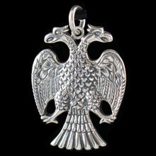Load image into Gallery viewer, Double Headed Eagle Silver Pendant