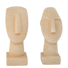 Load image into Gallery viewer, Cycladic Art Head Idol Set of 2 statues - Beautiful Sculpture - Ancient Greek Art