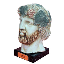 Load image into Gallery viewer, Dionysus Bacchus Head Bust - Dionysos God of Wine Ritual Madness and ecstasy