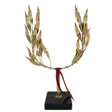 Load image into Gallery viewer, Bronze Olive Wreath on marble base - Ancient Greece Olympic Games Prize Kotinos