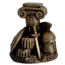 Load image into Gallery viewer, Ancient Greek Warriors weapons on column mini sculpture
