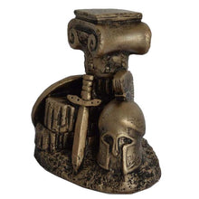 Load image into Gallery viewer, Ancient Greek Warriors weapons on column mini sculpture