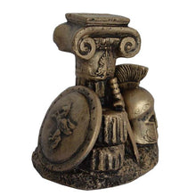 Load image into Gallery viewer, Ancient Greek Warriors weapons on column mini sculpture