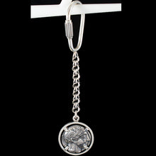 Load image into Gallery viewer, Goddess Athena & Owl of Wisdom Silver Keychain - Athens Tetradrachm