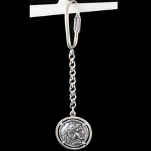 Load image into Gallery viewer, Alexander The Great Hercules Silver Keychain - Macedonia King - Vergina King