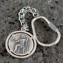 Load image into Gallery viewer, Alexander The Great Hercules Silver Keychain - Macedonia King - Vergina King