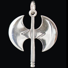 Load image into Gallery viewer, Double Headed Axe Silver Pendant - Labrys Ancient Minoan Crete