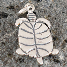 Load image into Gallery viewer, Turtle Silver Pendant - Symbol of Longevity Protection Stability
