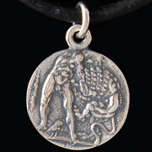 Load image into Gallery viewer, Goddess Athena & Heracles Silver Pendant - Lucania Diobol Coin