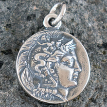 Load image into Gallery viewer, Goddess Athena & Heracles Silver Pendant - Lucania Diobol Coin