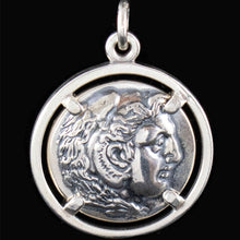 Load image into Gallery viewer, Alexander The Great Hercules Silver Coin Pendant - Vergina King