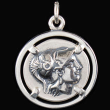 Load image into Gallery viewer, Goddess Athena Silver Pendant - Alexander The Great Lifetime Stater