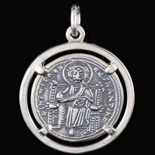Load image into Gallery viewer, Byzantine Konstantinato Pendant - Romanus III Argyrus Histamenon - Christ Enthroned