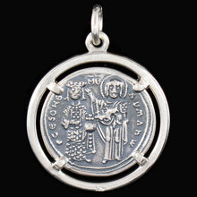 Load image into Gallery viewer, Byzantine Konstantinato Pendant - Romanus III Argyrus Histamenon - Christ Enthroned