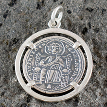 Load image into Gallery viewer, Byzantine Konstantinato Pendant - Romanus III Argyrus Histamenon - Christ Enthroned