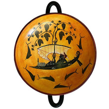 Load image into Gallery viewer, Dionysus Crossing the sea Black Figure Small Kylix Vase by Exekias - Munich Museum