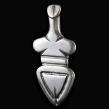 Load image into Gallery viewer, Cycladic Women Figurine Silver Brooch - High Quality Item