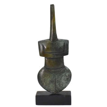 Load image into Gallery viewer, Cycladic Art Violos bronze sculpture - Ancient Greece Abstract Statue Simplicity